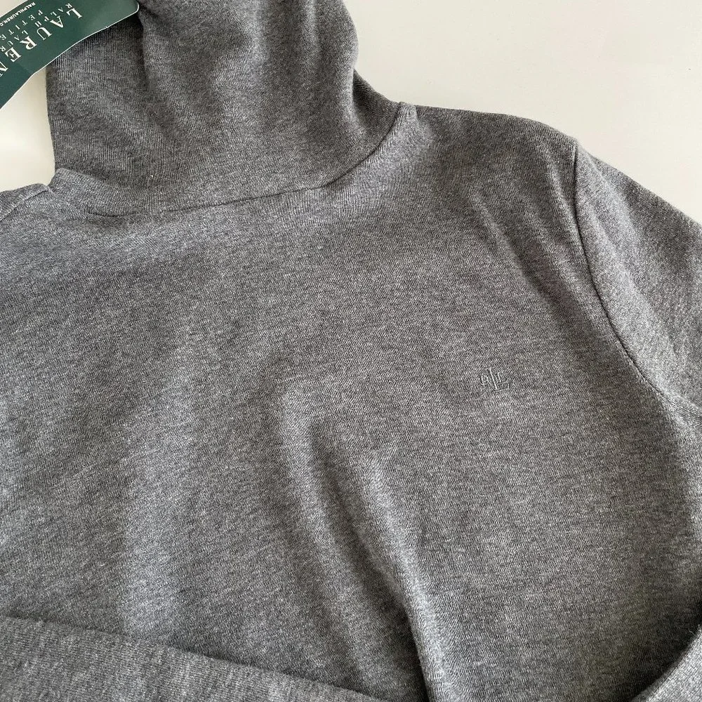 Vintage Ralph Lauren gray cotton long sleeve turtleneck top - Picture 8 of 9